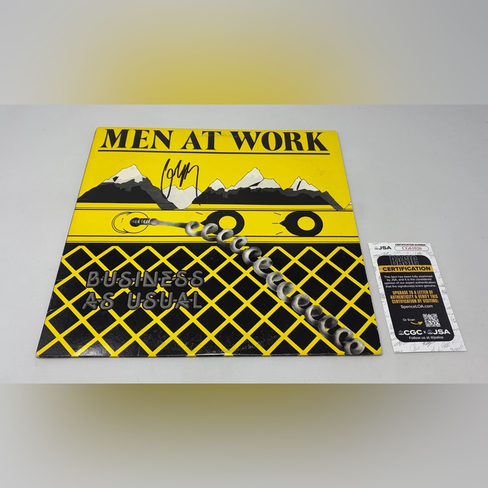 Colin Hay signed Men At Work Business As‎ Usual Album JSA COA